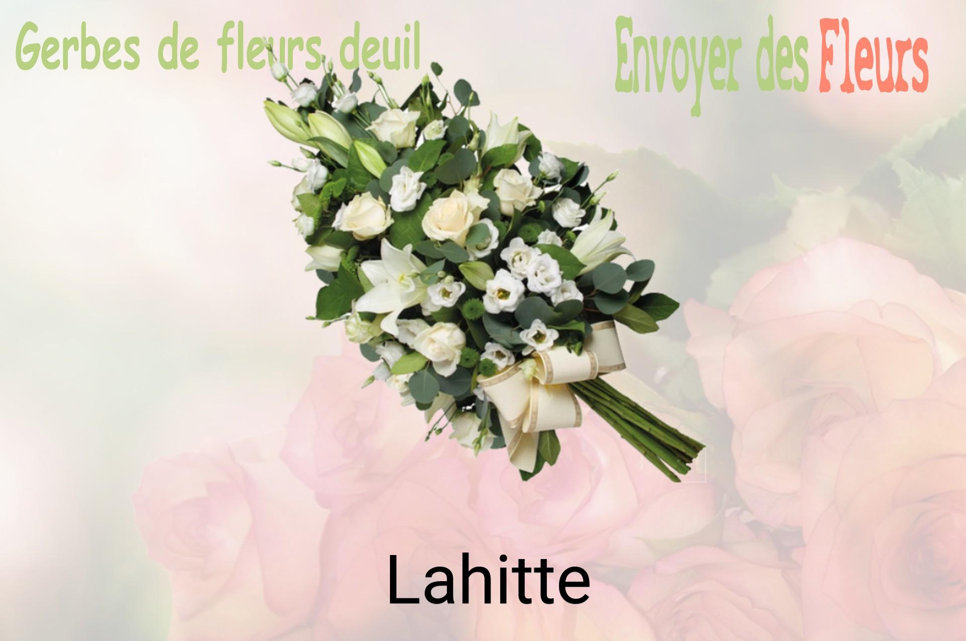 Gerbe de fleurs de deuil livrée à Lahitte